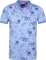 New Zealand Auckland - Polo Normanby Print Blauw - XL - Modern-fit