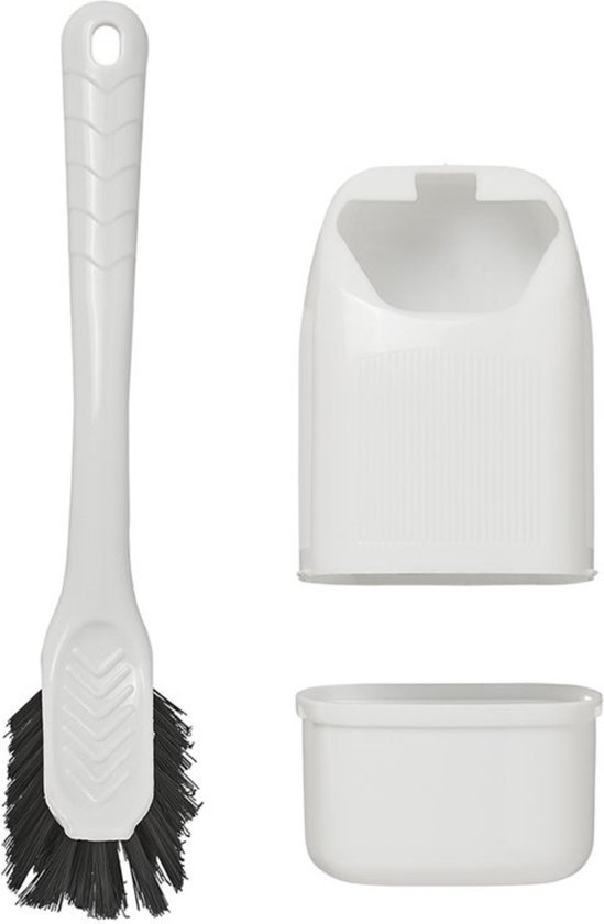 Bo-Camp Toiletborstel Mini met Houder Wit