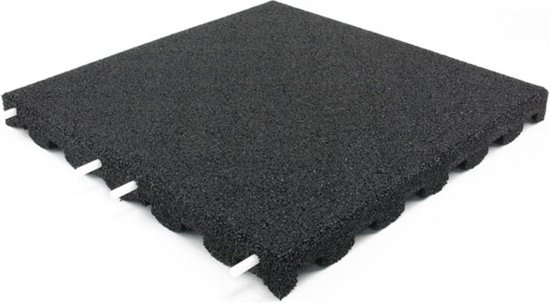 Rubberen speelplaatstegels 50x50x8 cm set van vier