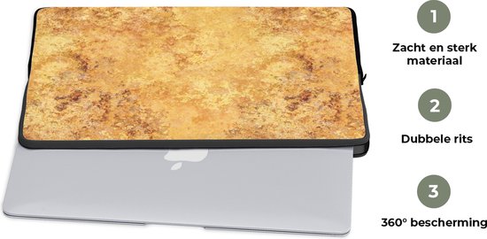 Housse pour ordinateur portable 13 pouces - Motifs - Abstrait - Peinture - Or - Housse pour ordinateur portable