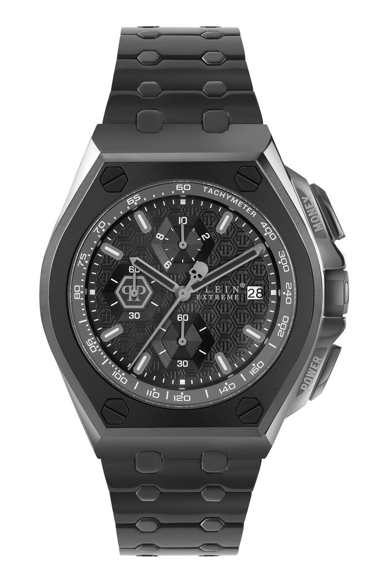Philipp Plein Plein Extreme PWGAA0921 Horloge - Staal - Zwart - Ø 44 mm