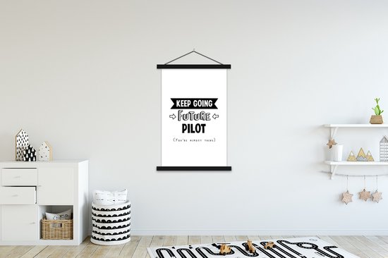 Porte-affiche avec affiche - Affiche scolaire - Pilote - Student - Citations - Éducation - 120x180 cm - Lattes noires