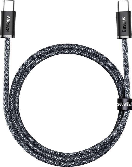 Baseus Dynamic Series USB-C naar USB-C Kabel - 100 cm. 100W, USB 2.0 480Mbps - Zwart