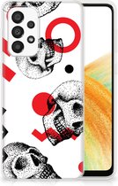 GSM Hoesje Geschikt voor Samsung Galaxy A33 5G TPU Bumper Skull Red