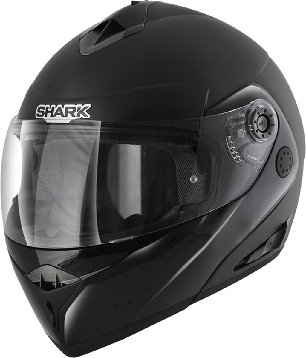 SHARK OPENLINE PRIME Motorhelm Systeemhelm Mat Zwart - Maat XS
