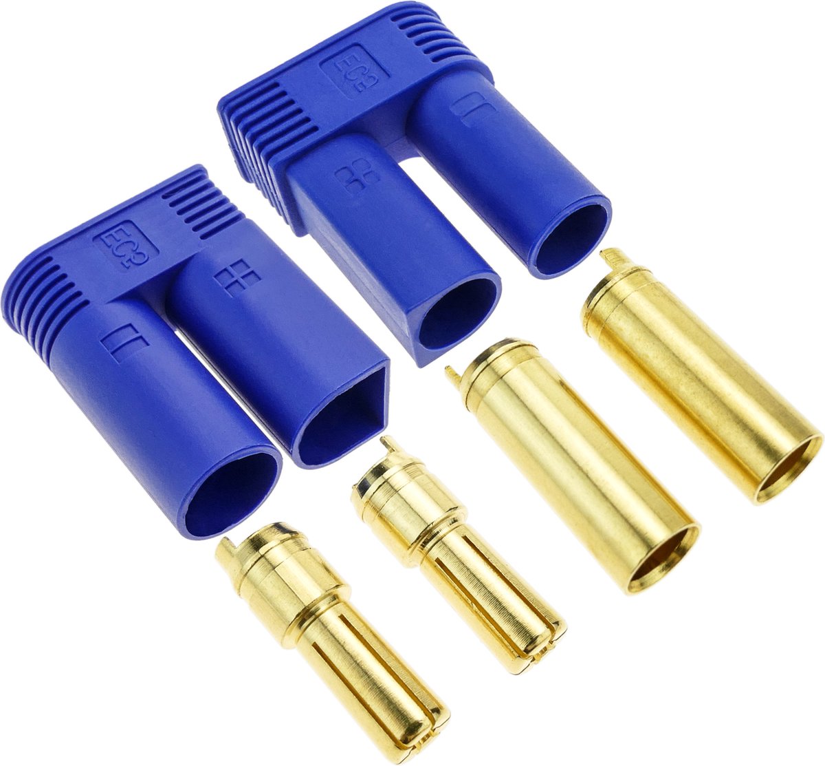 BeMatik - RC EC5 5,0 mm oplaadconnector en voeding Mannelijk en vrouwelijk koppel