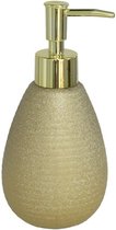 Berilo - Pompe/distributeur de savon polystone brillant doré 8 x 17 cm