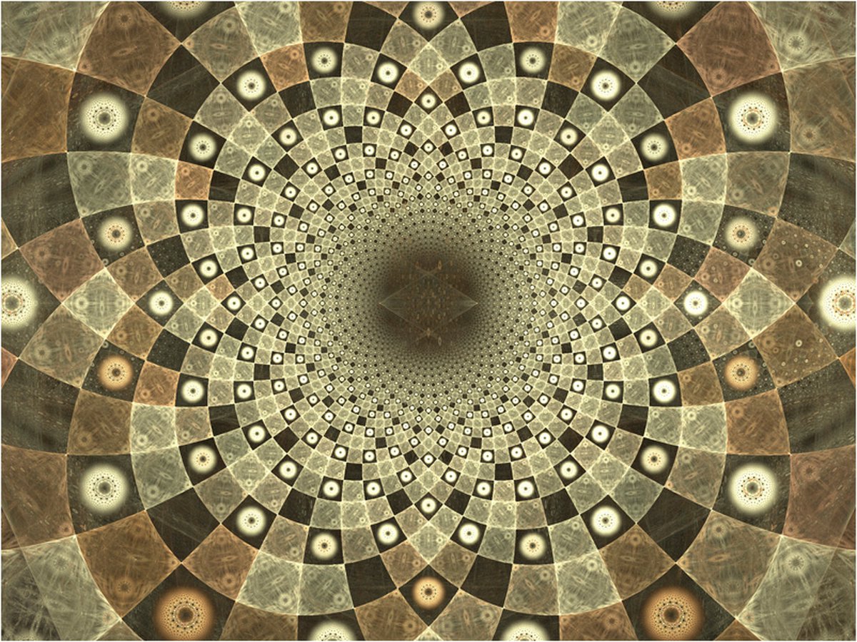Fotobehang - Brown mosaic.