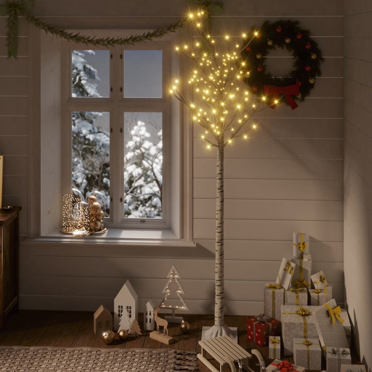Prolenta Premium - Kerstboom wilg met 180 LED's binnen en buiten 1,8 m warmwit