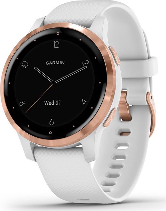 Garmin Vivoactive 4S Smartwatch - Sporthorloge met GPS Tracker - 7 dagen batterij - Met Garmin Pay - Wit/Rosegold