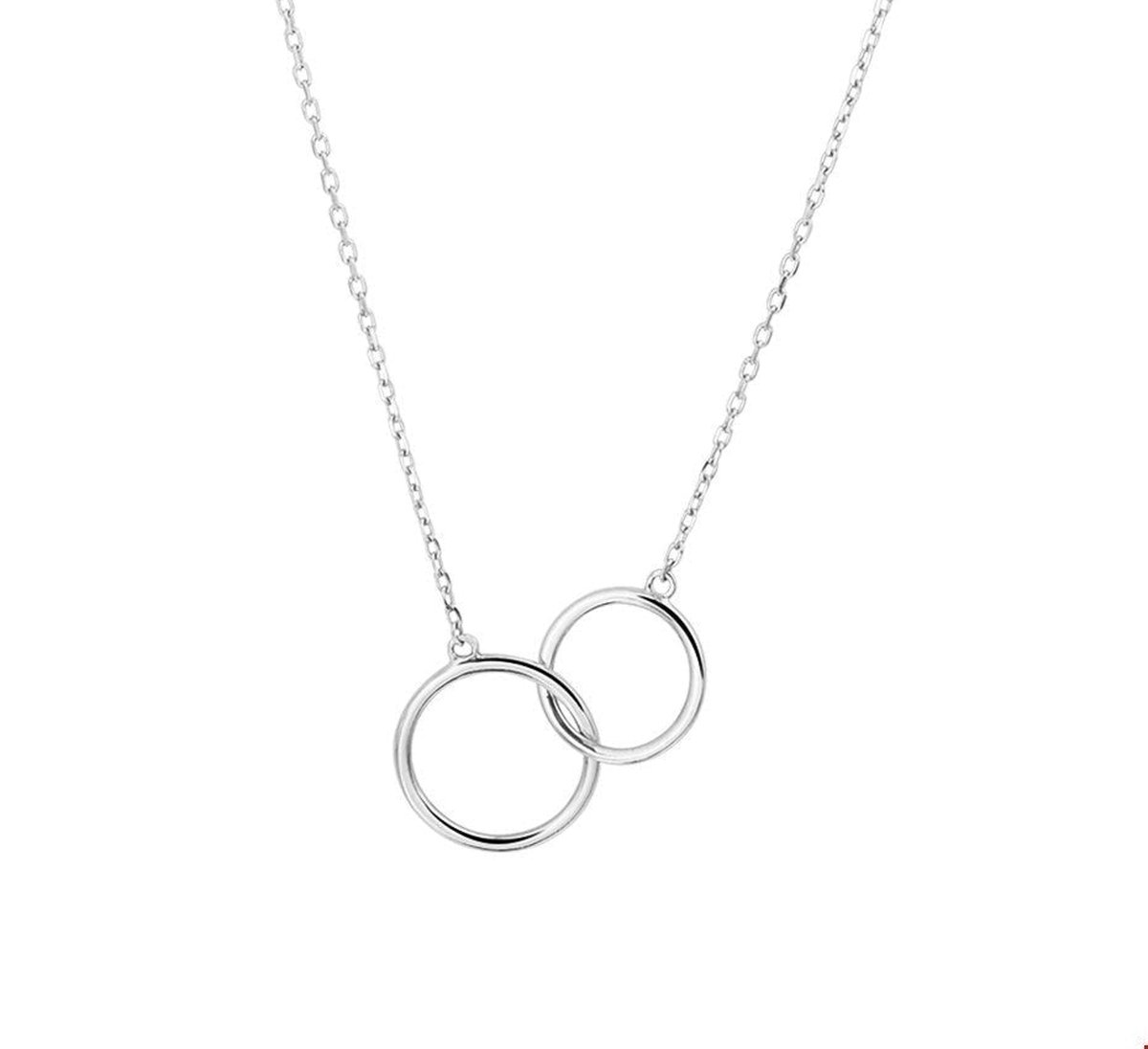Witgouden Collier rondjes 0 4104157