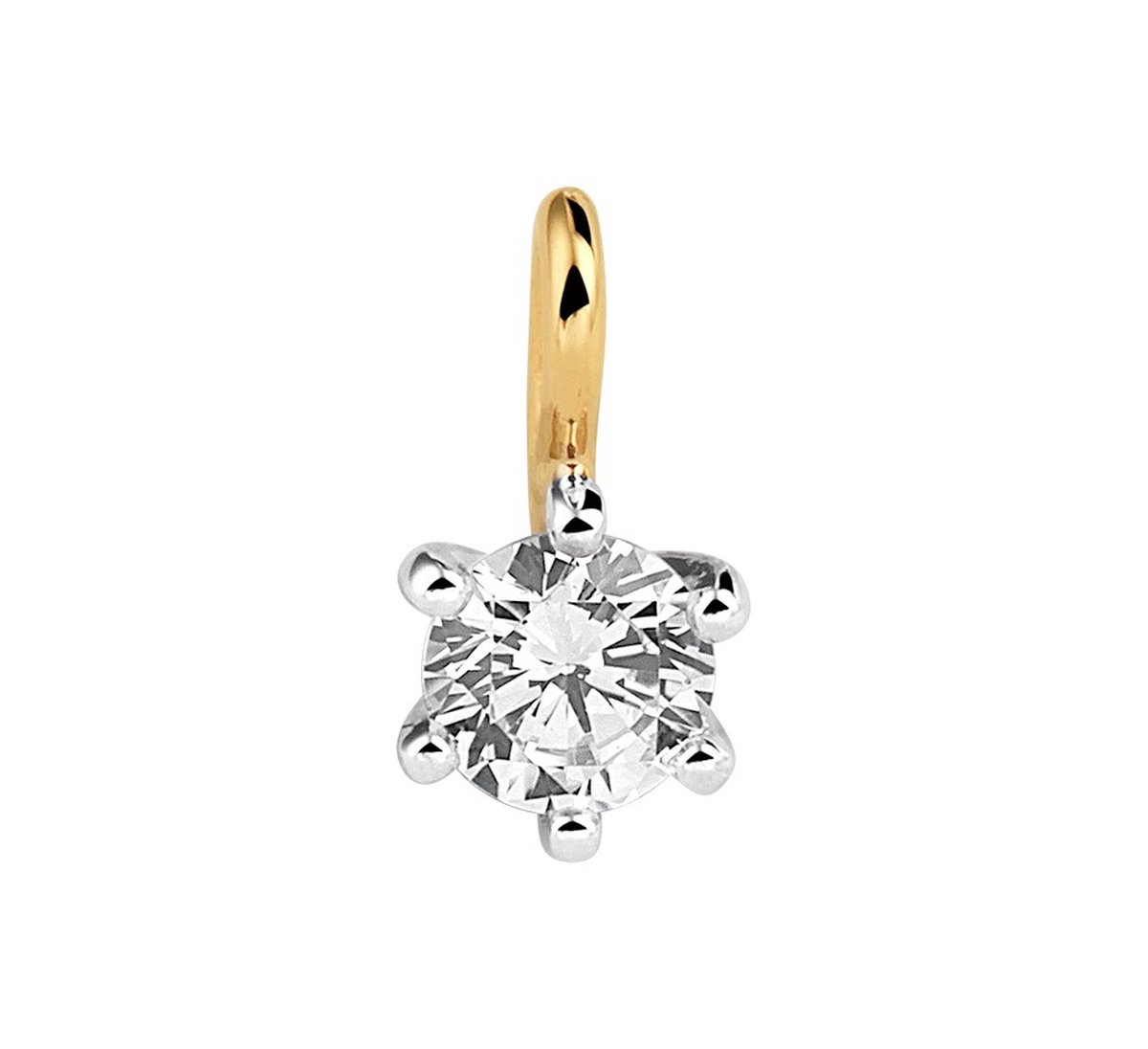 Bicolor Gouden Hanger zirkonia 4208653