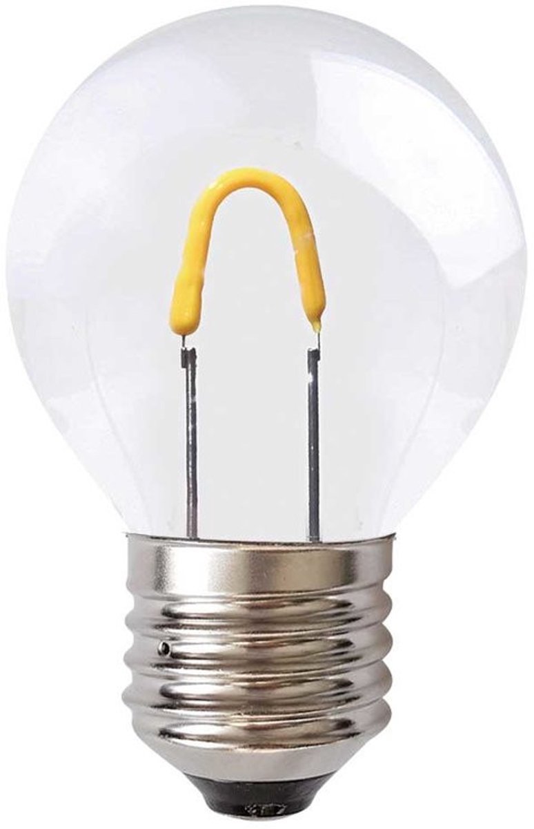 Prikkabel - Kogellamp - E27 - 1W - Super Warm Wit <2200K