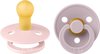BiBS - Colour Pacifier - Stage 1 Fopspeen - 0+ maanden - 2 stuks - Dusky Lilac / Blossom