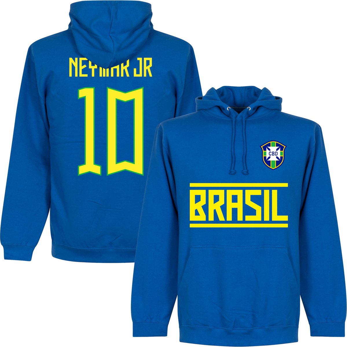 Brazilië Neymar JR 10 Team Hoodie - Blauw - XL