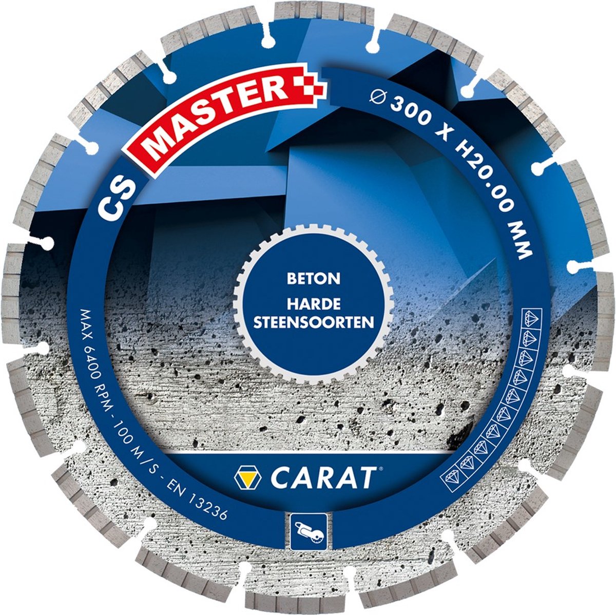 Carat CS MASTER Diamantzaag beton/hard steen 300x20mm - CSM3002000