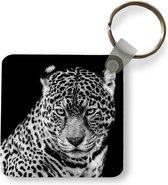 Sleutelhanger - Uitdeelcadeautjes - Luipaard - Dieren - Zwart - Wit - Portret - Plastic