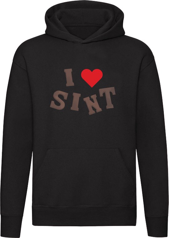 Chocoladeletters I Love Sint Hoodie - sinterklaas - pakjesavond - chocola - december - trui - unisex