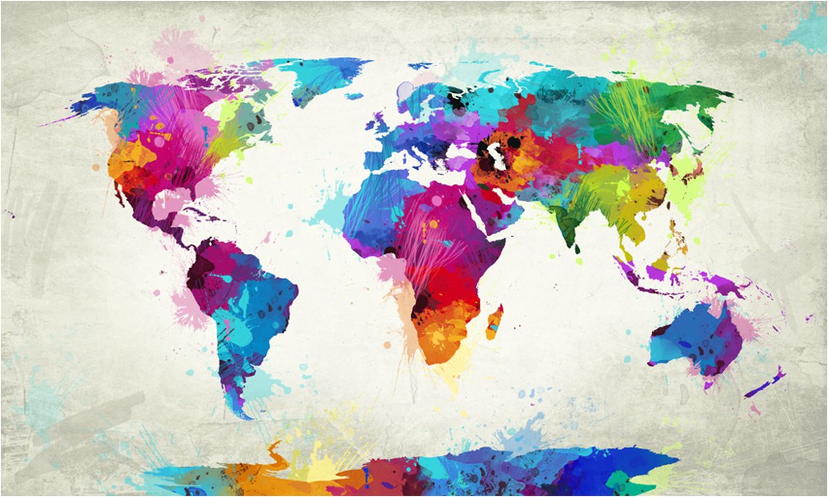 Fotobehang - The map of happiness.