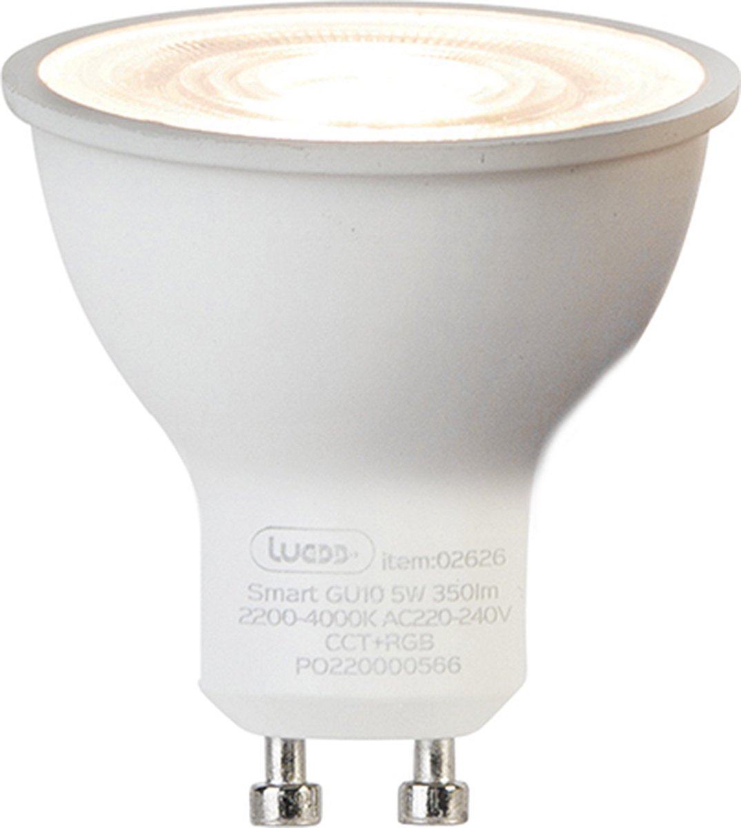Lampe LED intelligente GU10 dim à chaud 5W 350 lm 2200-4000K