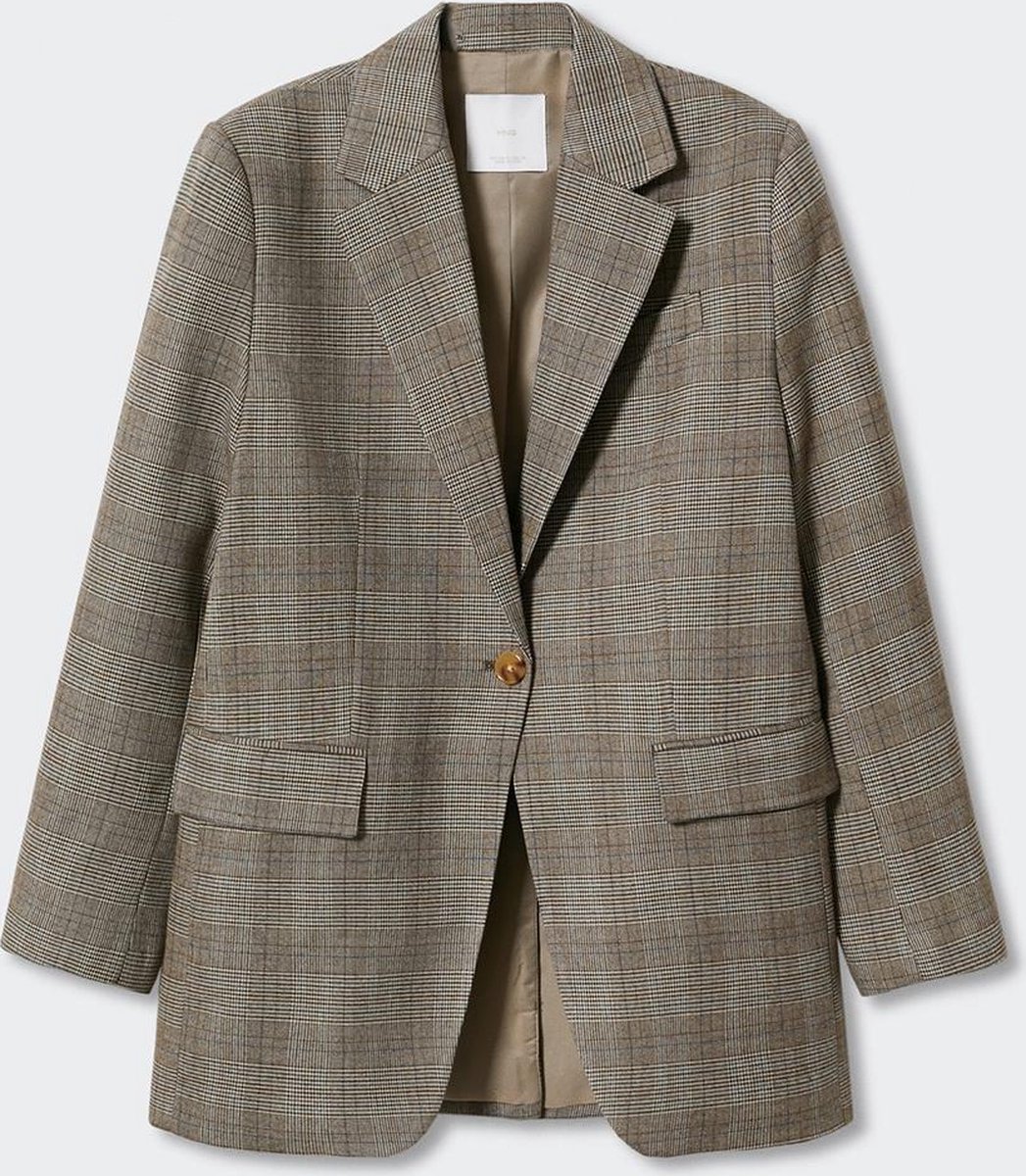 Mango Blazer Geruit Colbert 37017754 52 Dames Maat - XXS
