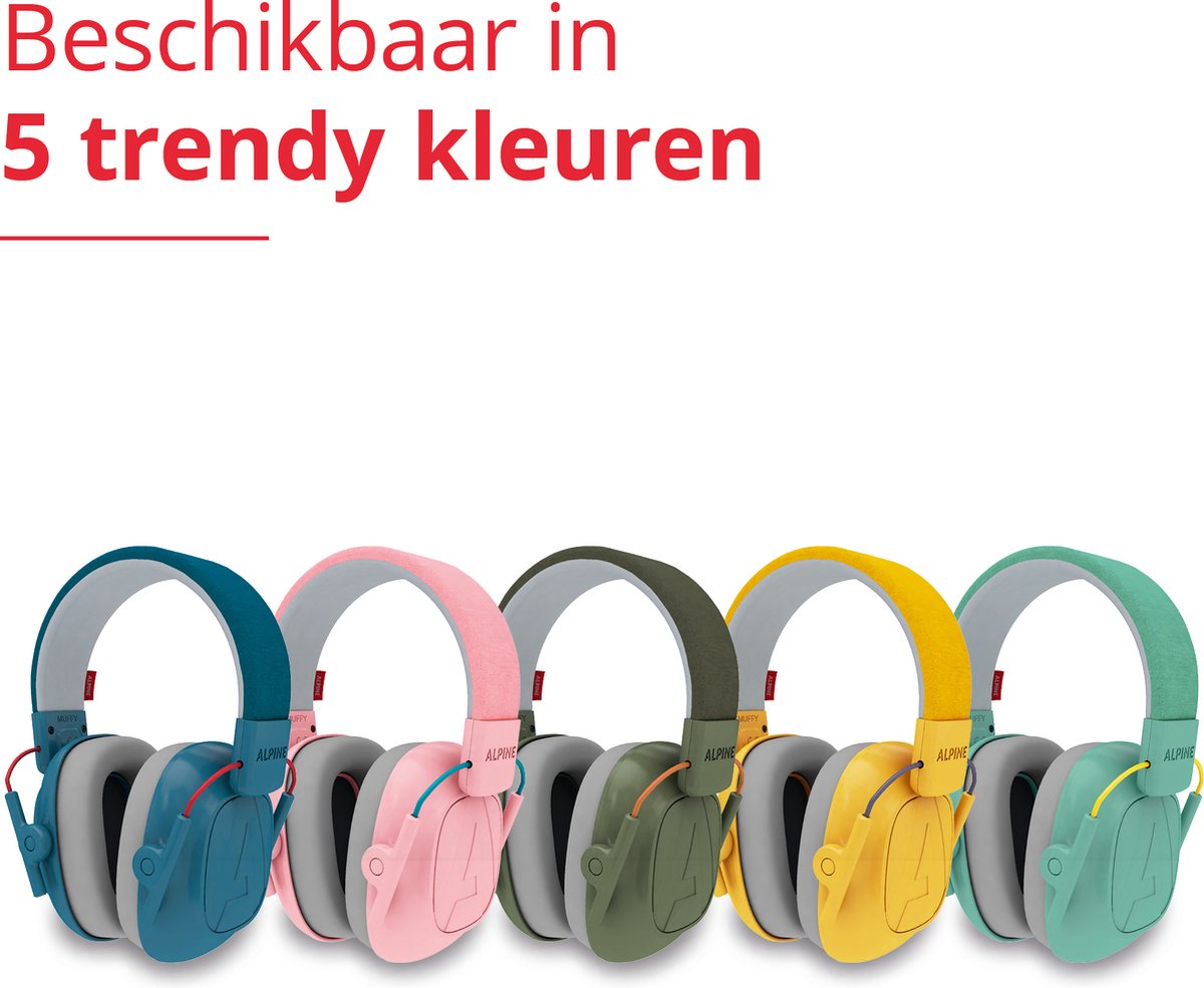 Alpine Muffy Kids Gehoorbescherming Kinderen 25 dB (5–16 Jaar) - Verstelbare Oorkappen voor Focus, School & Evenementen - Comfortabele & Opvouwbare Oorbeschermers - Mint – foto 8