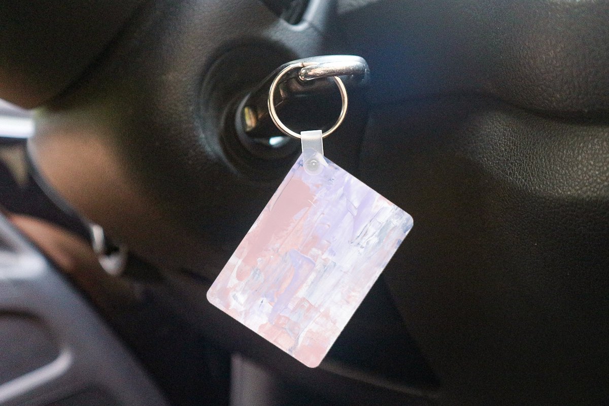 Sleutelhanger - Verf - Pastel - Design - Uitdeelcadeautjes - Plastic