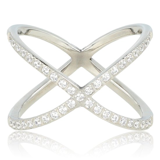 My Bendel - ring - Unieke ring bezet met zirkonia - Met luxe cadeauverpakking