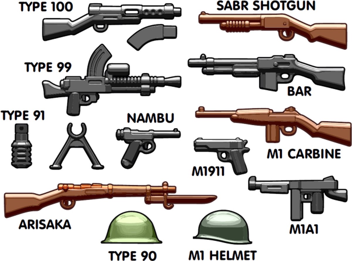 LEGO Minifig, arme fusil, carabine