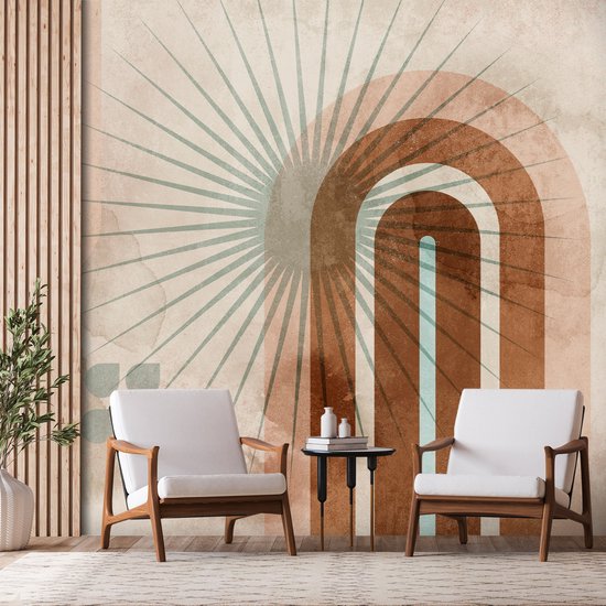 Fotobehangkoning - Behang - Vliesbehang - Fotobehang - Solar Arcs - 200 x 140 cm