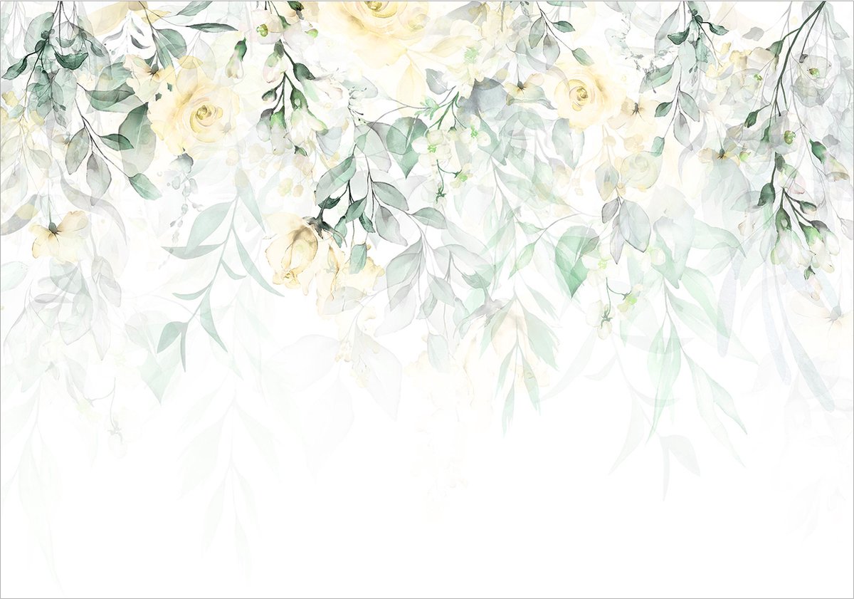Fotobehang - Waterfall of Roses - Second Variant.