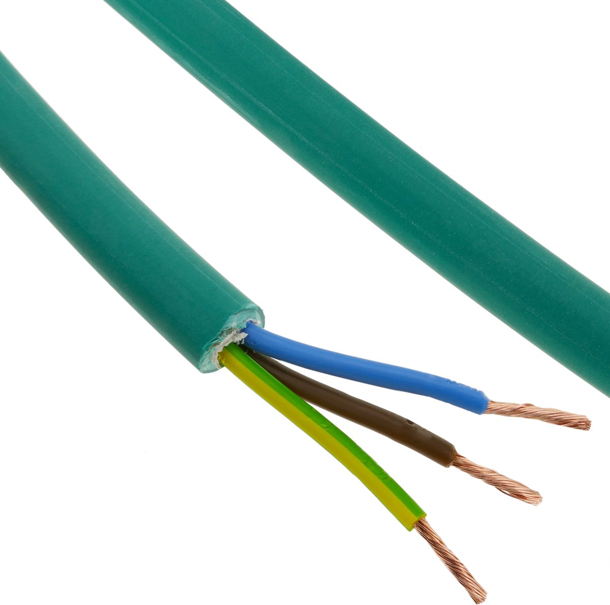 BeMatik - 3-polig x 2,5 mm² 25 m halogeenvrije elektrische kabelspoel LSZH