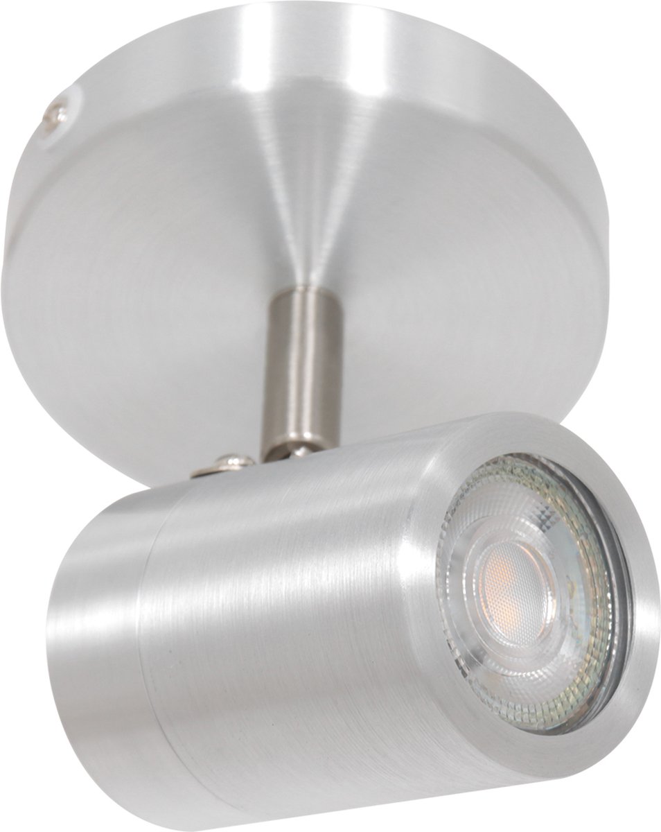 Spot - Bussandri Limited - Modern - Metaal - Modern - GU10 - L: 10cm - Voor Binnen - Woonkamer - Eetkamer - Zilver