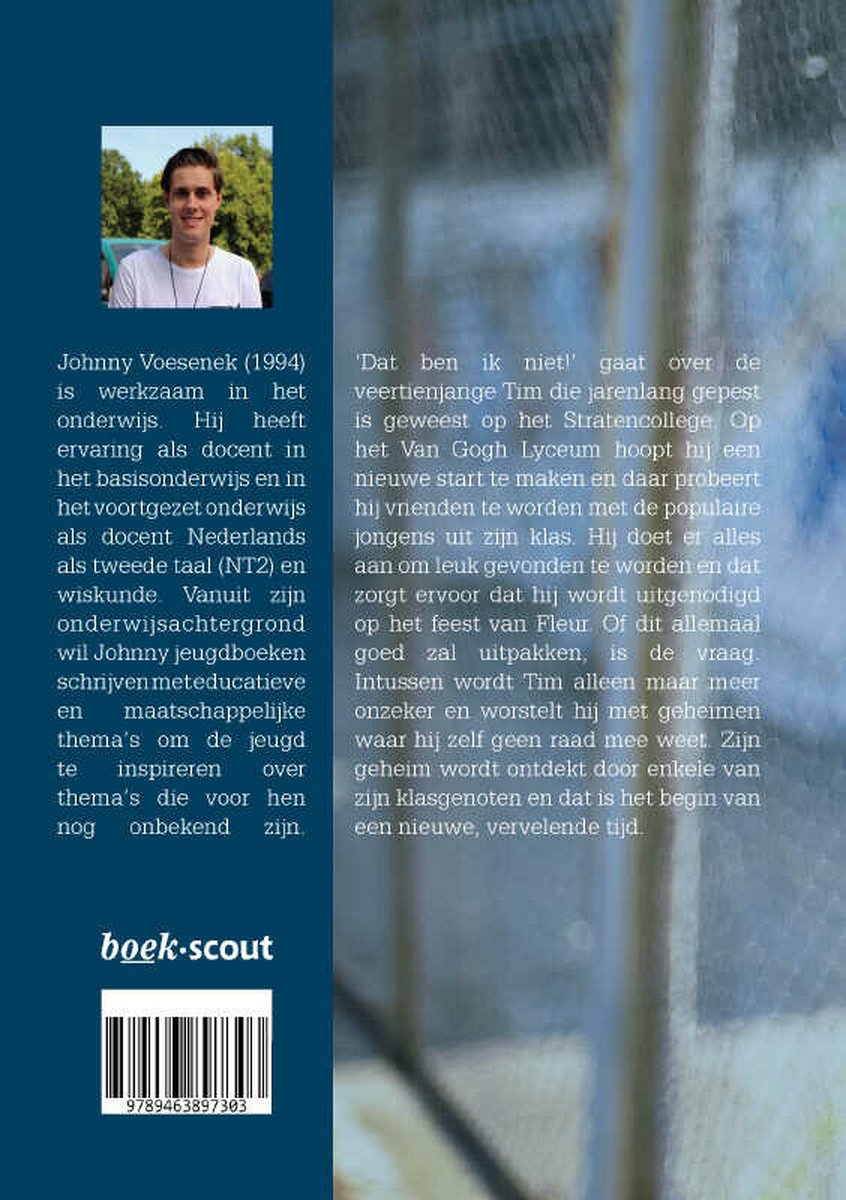 Dat ben ik niet! - Homoseksualiteit op de middelbare school - back cover