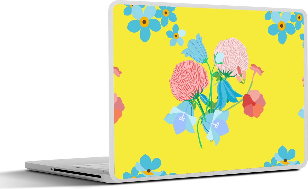 Laptop sticker - 15.6 inch - Bloemen - Boeket - Lente - Patronen - 36x27,5cm - Laptopstickers - Laptop skin - Cover
