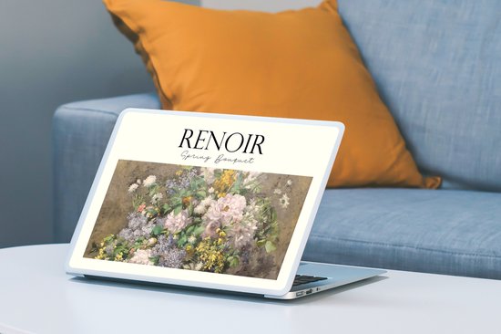 Sticker pour ordinateur portable - 14 pouces - Peinture - Renoir - Fleurs
