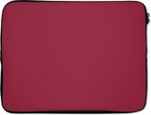 SleevesAndCases - Laptop sleeve - Bruin - Rood - Effen - Laptop case - Laptophoes - 17 Inch - Back to school spullen - Schoolspullen jongens en meisjes middelbare school - Macbook air hoes - Chromebook sleeve