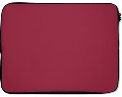 SleevesAndCases - Laptop sleeve - Bruin - Rood - Effen - Laptop case - Laptophoes - 17 Inch - Back to school spullen - Schoolspullen jongens en meisjes middelbare school - Macbook air hoes - Chromebook sleeve