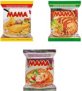 Mama Instant Noedels Noodles Mix (Eend, Garnaal, Kip) 30 x 55 Gram