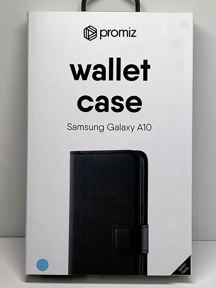 Promiz - Wallet Case - Black - for Samsung Galaxy A10