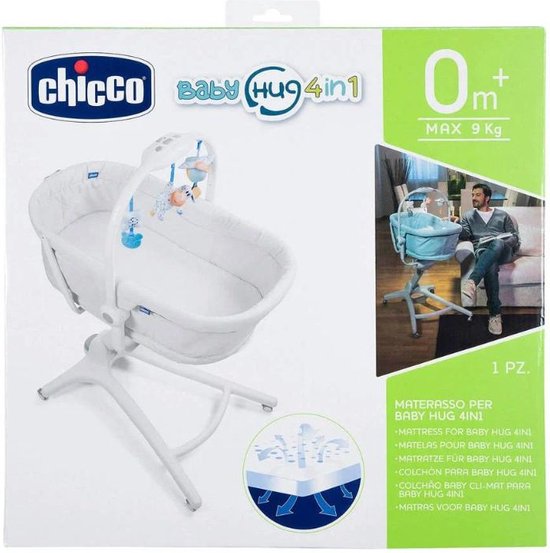 Berço Moisés Portátil Baby Hug 4 In 1 Cinza Air Stone - Chicco - Baby