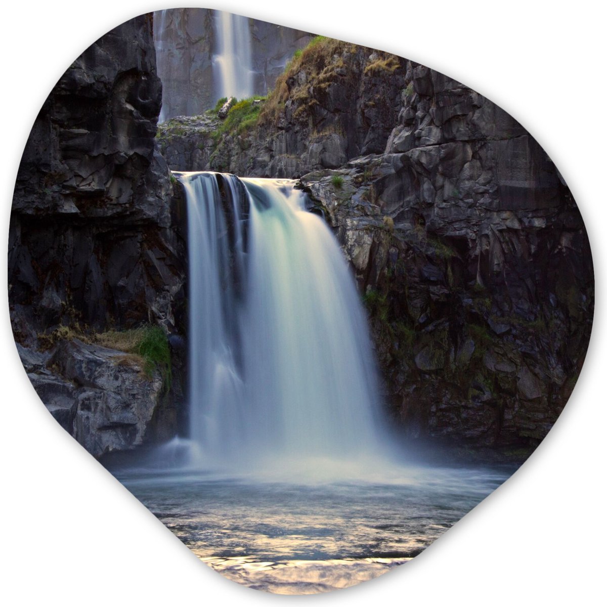Organische Wanddecoratie - Kunststof Muurdecoratie- Organisch Schilderij - Waterval - Wate