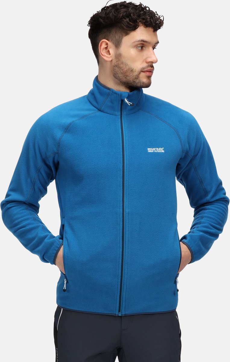 De Regatta Hadfield fleece met volledige rits heren stretch Blauw