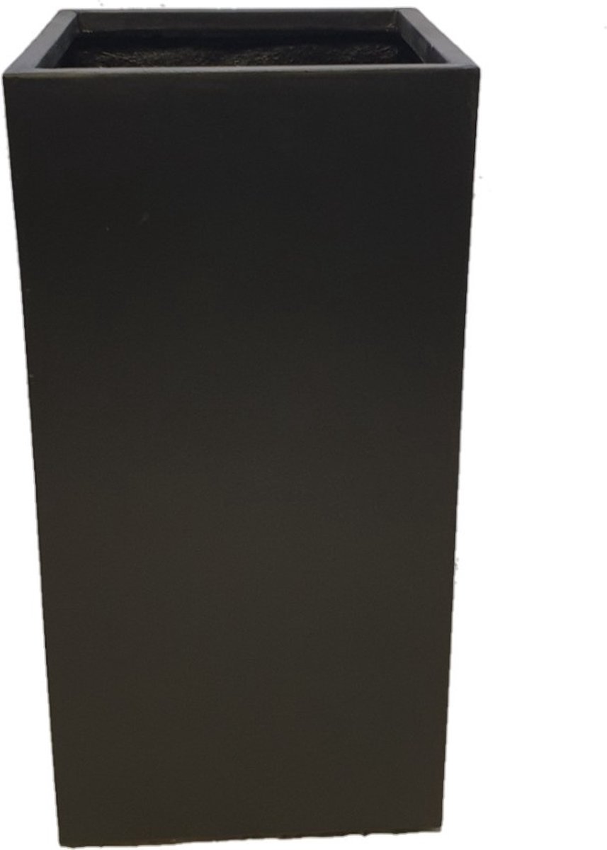 Plantenbak Fiberclay vierkant Galant 28x28x60 cm Zwart | Galant zwart