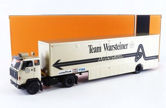 Ixo 1/43 - Volvo F89 1981 Warsteiner Arrows F1 Team Lorry Diecast Model Truck 7427265066702