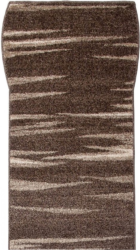 Tapiso Sari Tapis Coureur Marron Moderne Salon Couloir Tapis Taille- 90x400