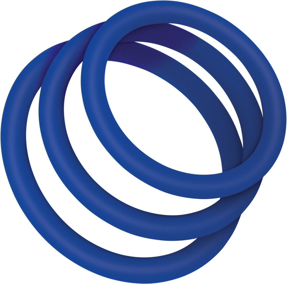 Zolo - set van 3 penisringen - Blauw