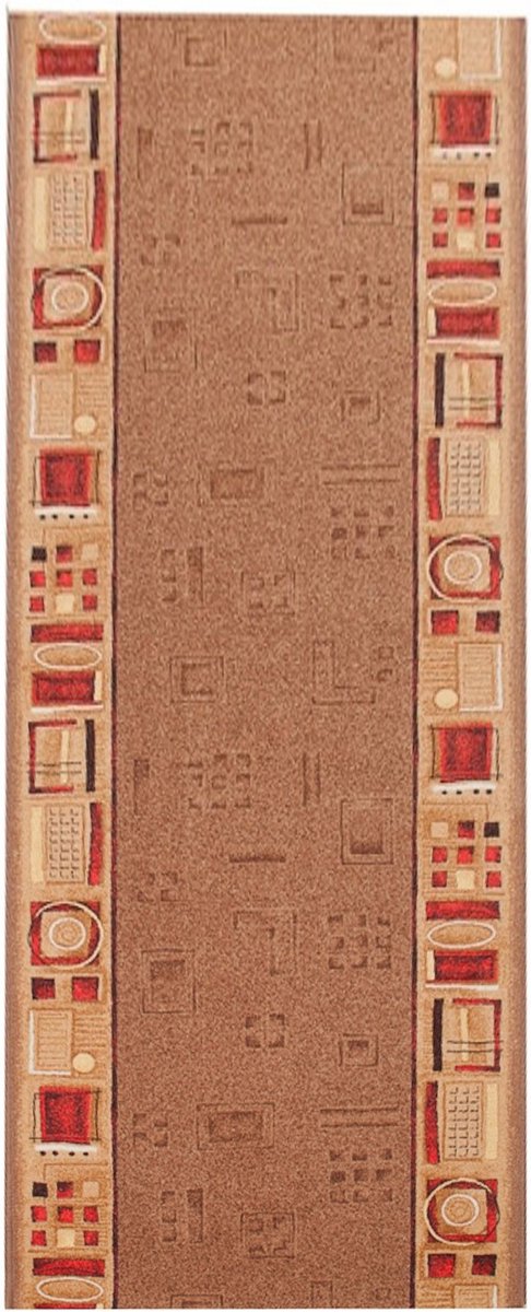 Tapiso Antislip Rubber Vloerkleed Beige Gang Rubbermat Tapijt Maat- 80x1150