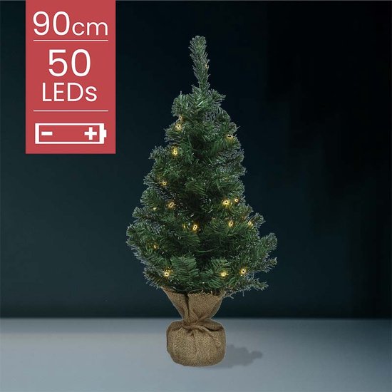 schade Ik denk dat ik ziek ben eiland Everlands - Mini Kerstboom - 50 LED - 90 cm | bol.com