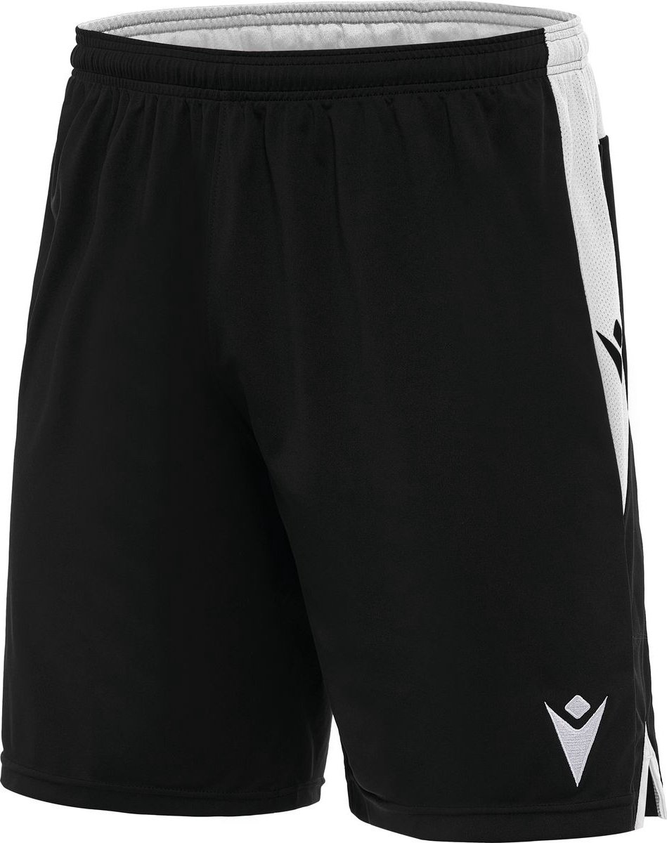 Macron Tempel Short Kinderen - Zwart / Wit | Maat: 11-12 Y